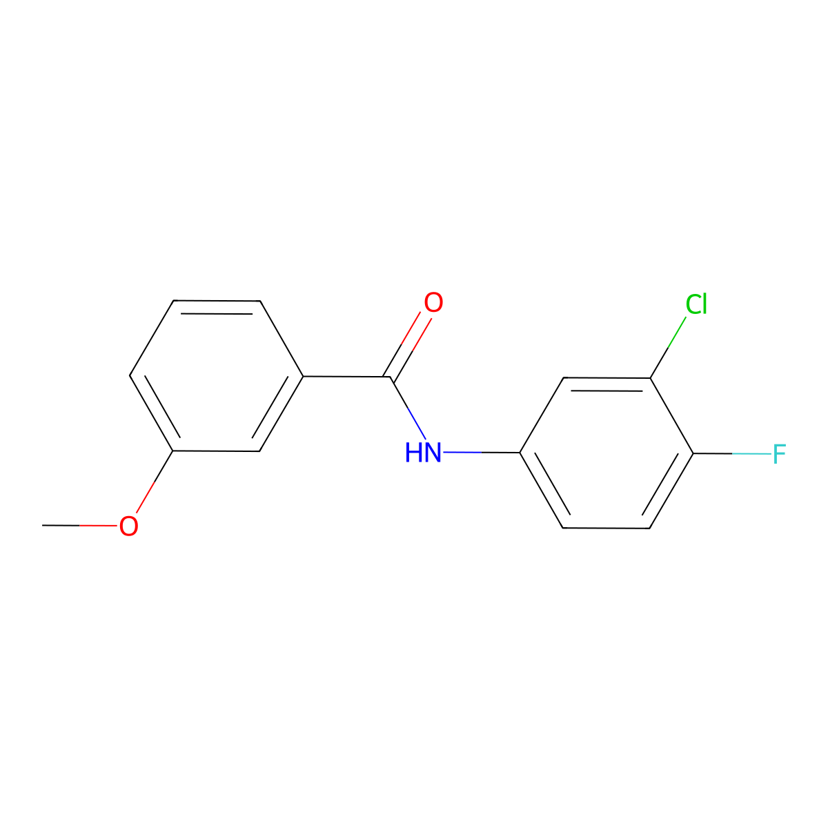 N-(3-chloro-4-fluorophenyl)-3-methoxybenzamide molecular structure, CAS 346692-70-4