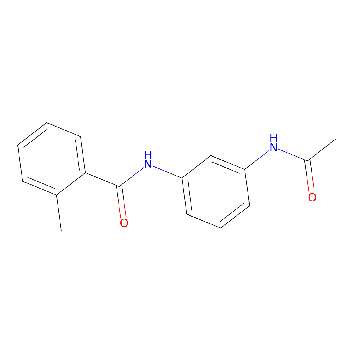 N-(3-acetamidophenyl)-2-methylbenzamide molecular structure, CAS 346692-75-9
