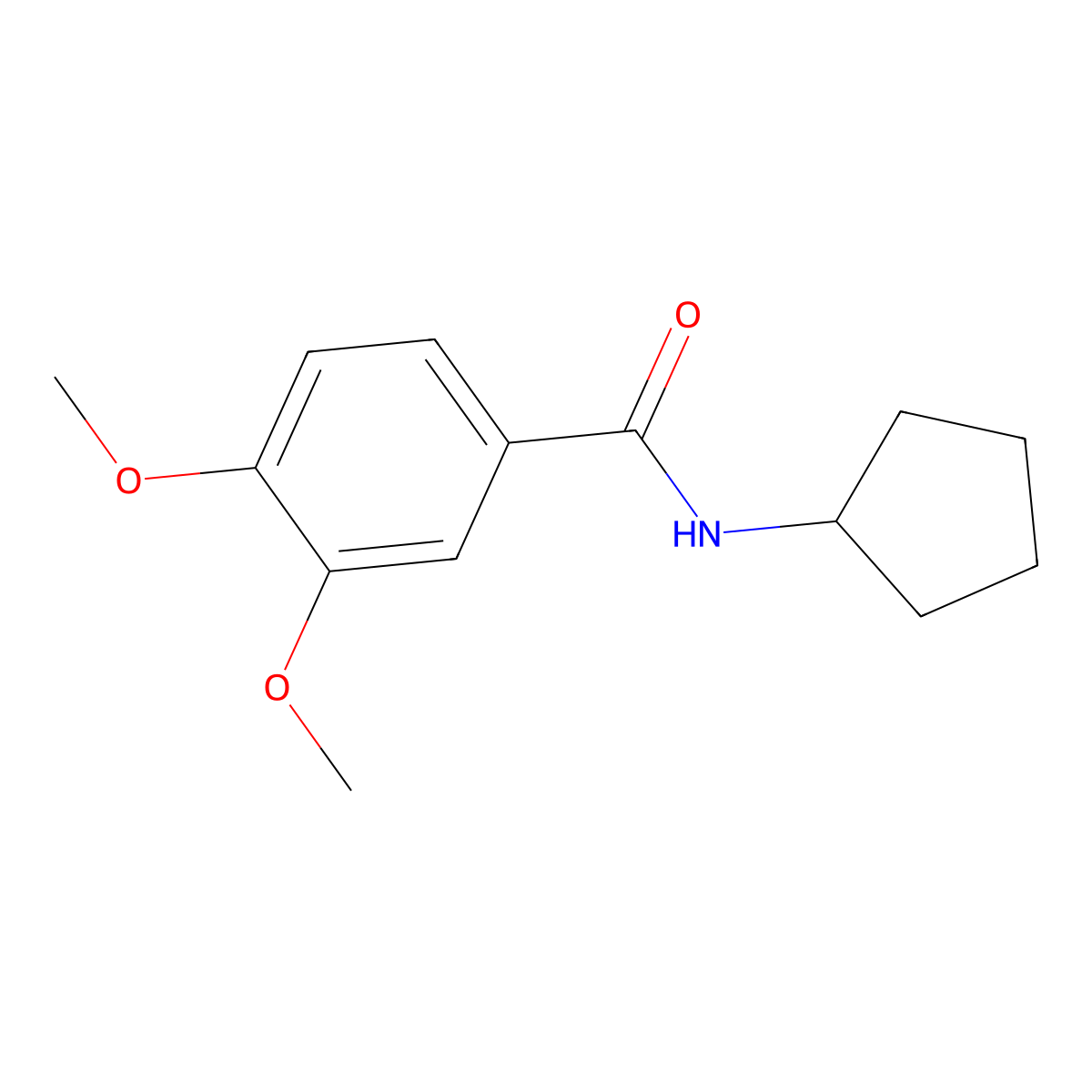 N-cyclopentyl-3,4-dimethoxybenzamide molecular structure, CAS 346692-84-0