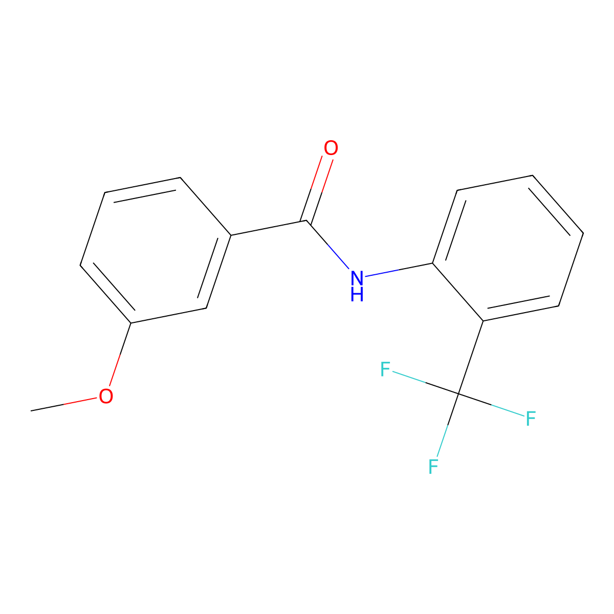 3-Methoxy-N-(2-(trifluoromethyl)phenyl)benzamide molecular structure, CAS 346692-85-1