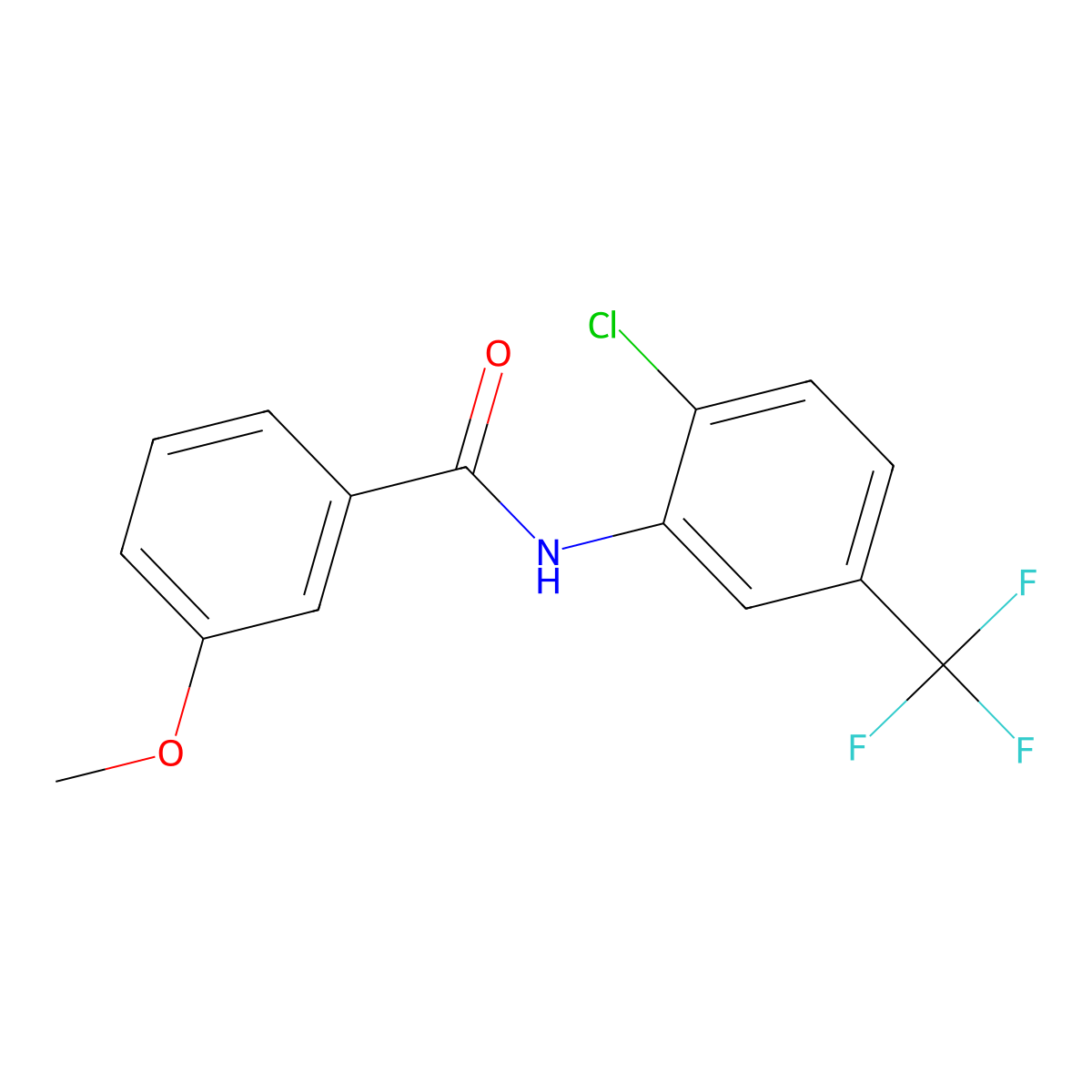 N-[2-chloro-5-(trifluoromethyl)phenyl]-3-methoxybenzamide molecular structure, CAS 346693-03-6