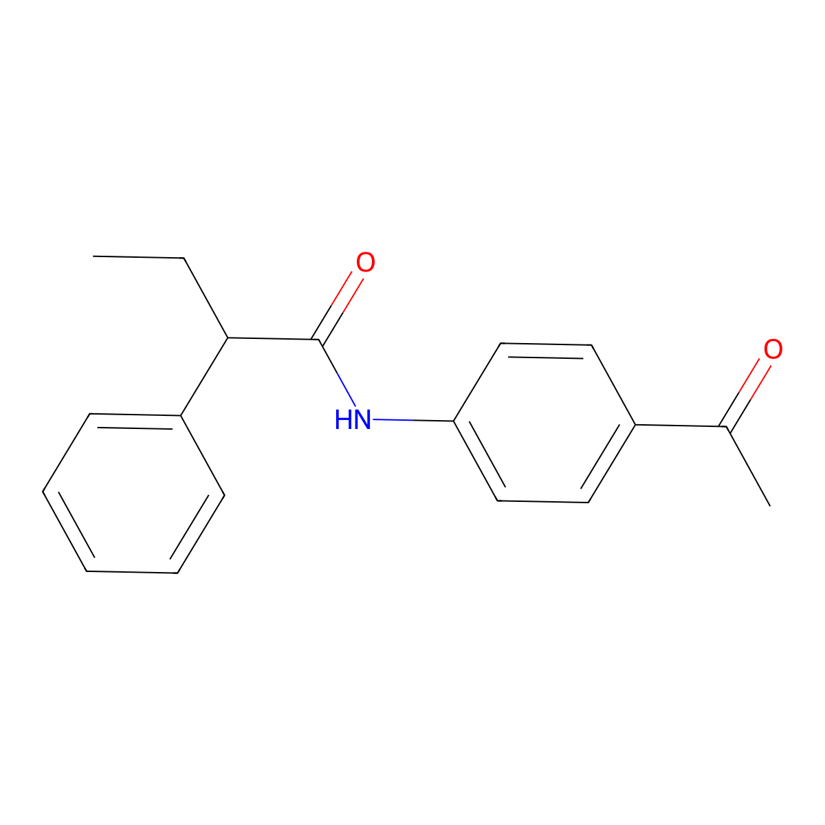 N-(4-Acetylphenyl)-alpha-ethylbenzeneacetamide molecular structure, CAS 346693-82-1