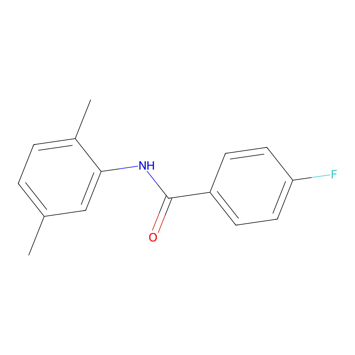 N-(2,5-dimethylphenyl)-4-fluorobenzamide molecular structure, CAS 346694-02-8