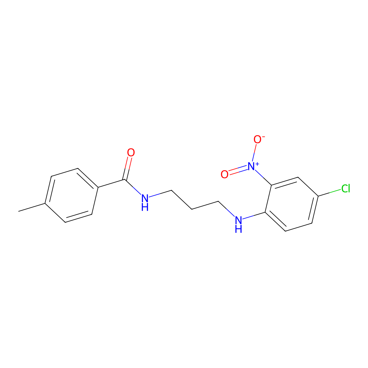 N-[3-(4-chloro-2-nitroanilino)propyl]-4-methylbenzamide molecular structure, CAS 346694-06-2