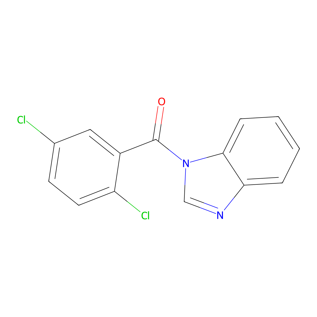 (1-Benzimidazolyl)(2,5-dichlorophenyl)methanone molecular structure, CAS 346694-62-0