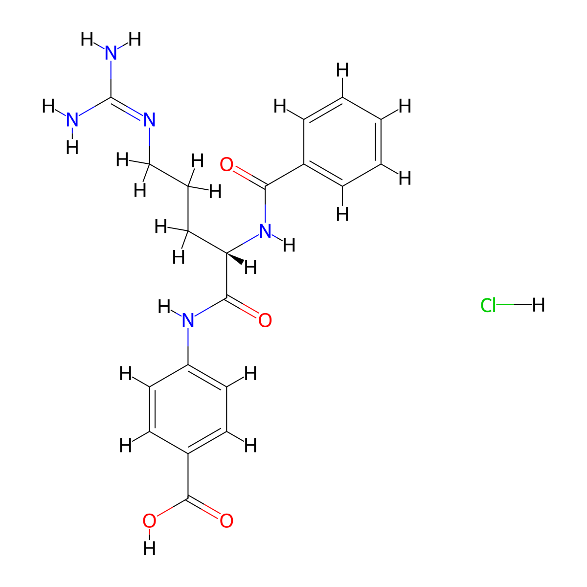 BZ-Arg-4-abz-ohhydrochloridesalt molecular structure, CAS 346694-72-2