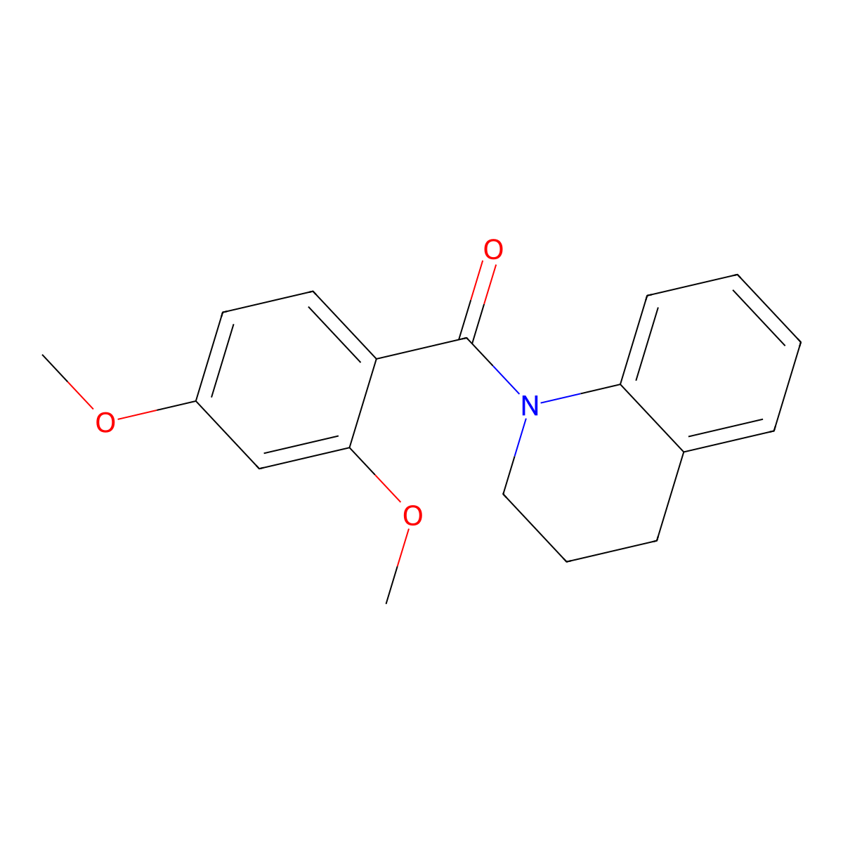 (3,4-Dihydro-1(2H)-quinolinyl)(2,4-dimethoxyphenyl)methanone molecular structure, CAS 346694-84-6