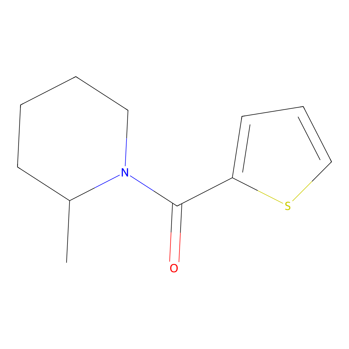 2-Methylpiperidyl 2-thienyl ketone molecular structure, CAS 346694-86-8