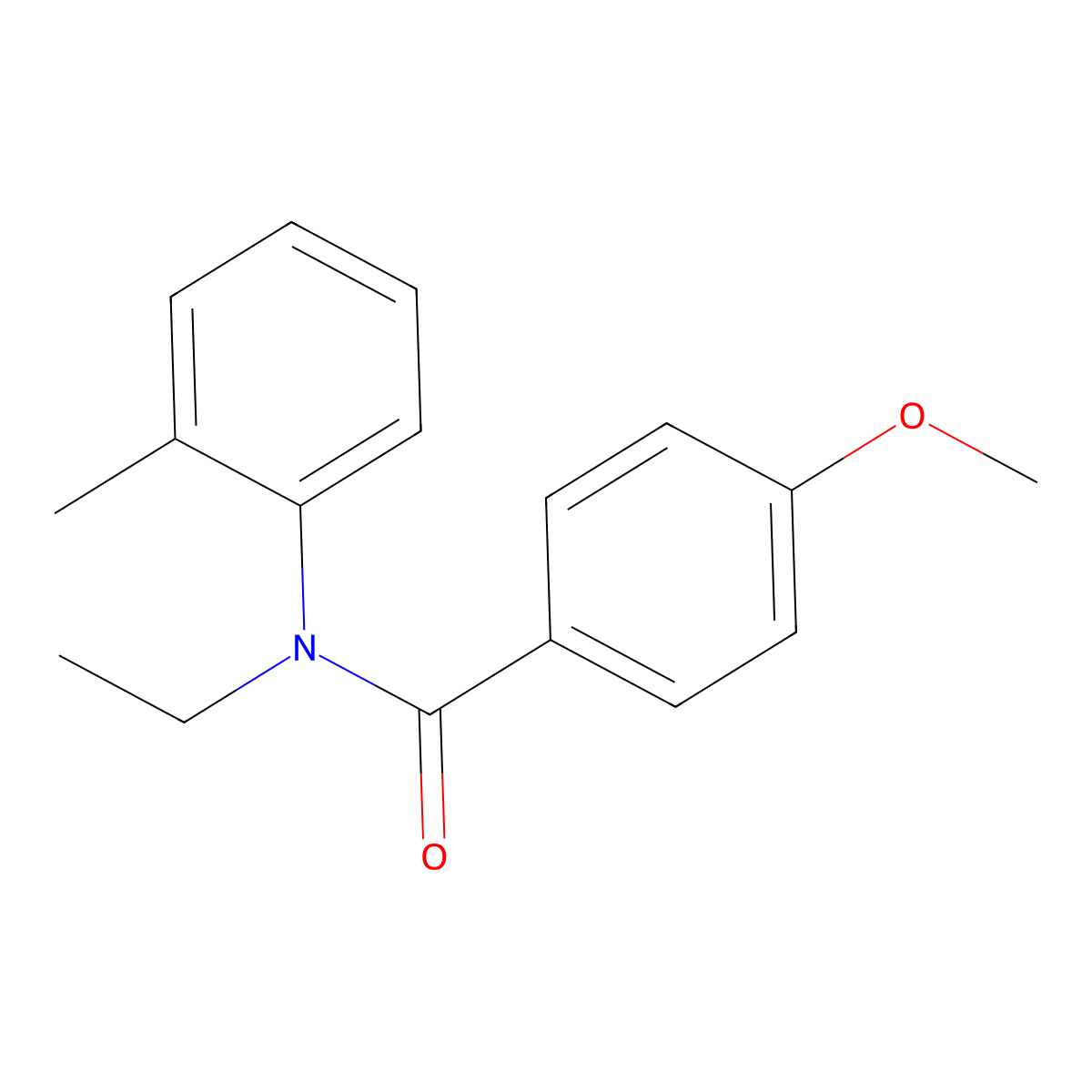 N-ethyl-4-methoxy-N-(2-methylphenyl)benzamide molecular structure, CAS 346695-04-3
