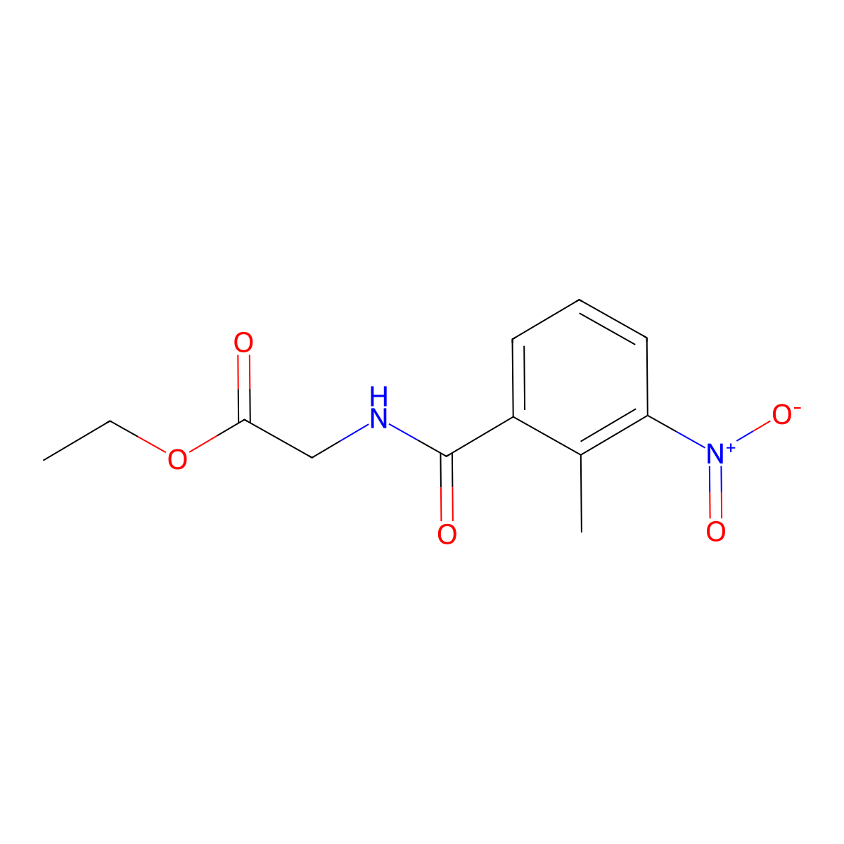Ethyl 2-[(2-methyl-3-nitrobenzoyl)amino]acetate molecular structure, CAS 346695-10-1
