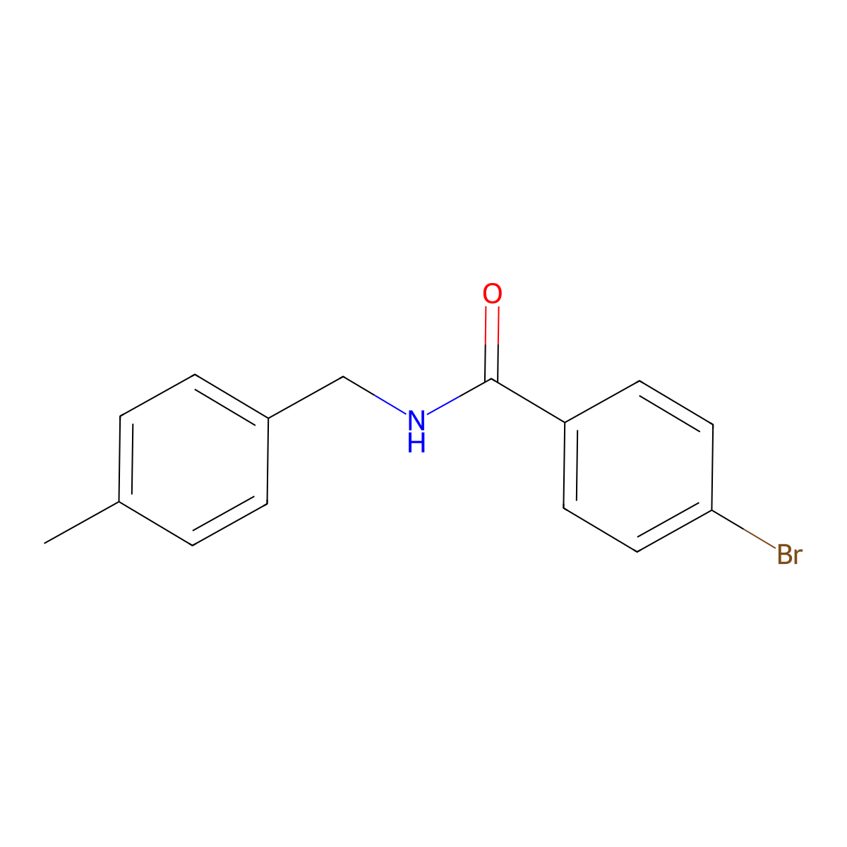 4-bromo-N-(4-methylbenzyl)benzamide molecular structure, CAS 346696-13-7