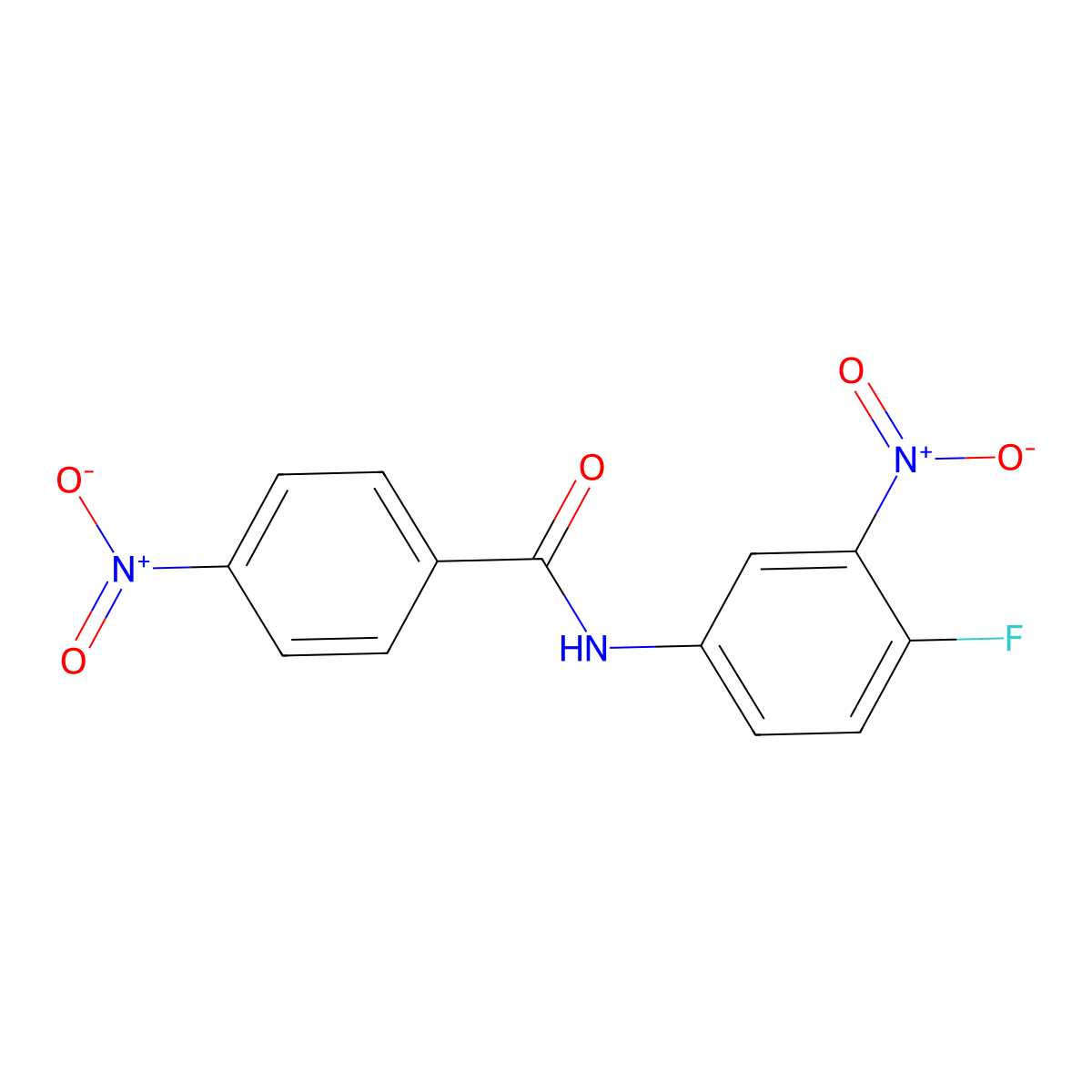 N-(4-fluoro-3-nitrophenyl)-4-nitrobenzamide molecular structure, CAS 346696-17-1
