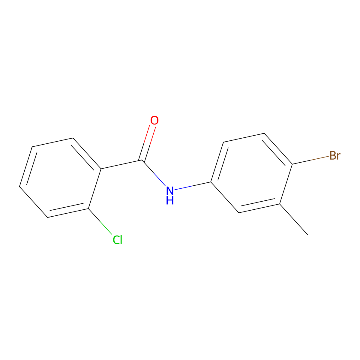 N-(4-bromo-3-methylphenyl)-2-chlorobenzamide molecular structure, CAS 346696-25-1