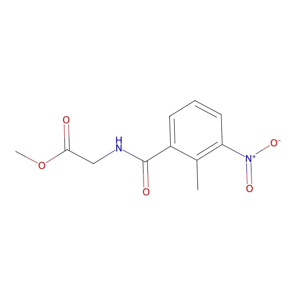 Methyl 2-[(2-methyl-3-nitrobenzoyl)amino]acetate molecular structure, CAS 346696-31-9