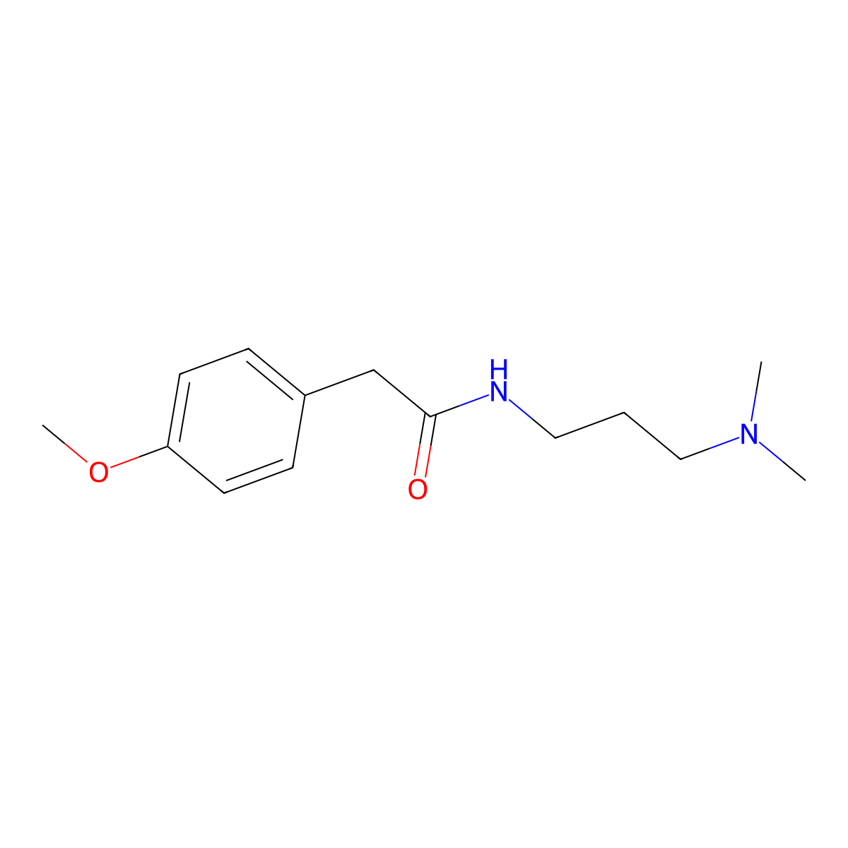 N-[3-(dimethylamino)propyl]-2-(4-methoxyphenyl)acetamide molecular structure, CAS 346696-36-4