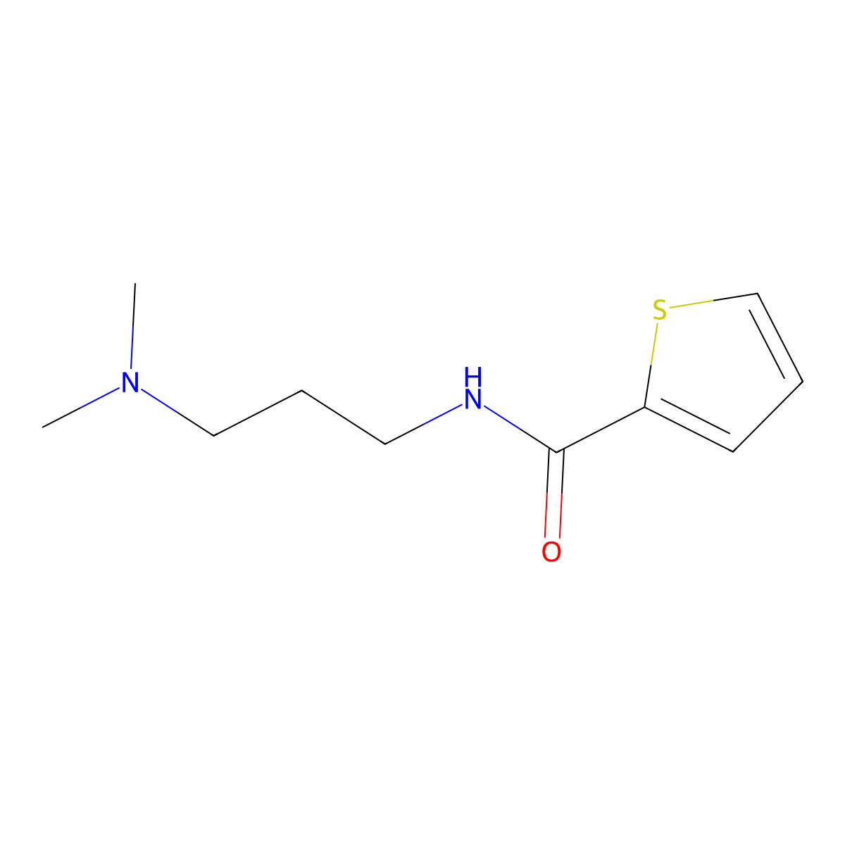 N-[3-(dimethylamino)propyl]thiophene-2-carboxamide molecular structure, CAS 346696-63-7