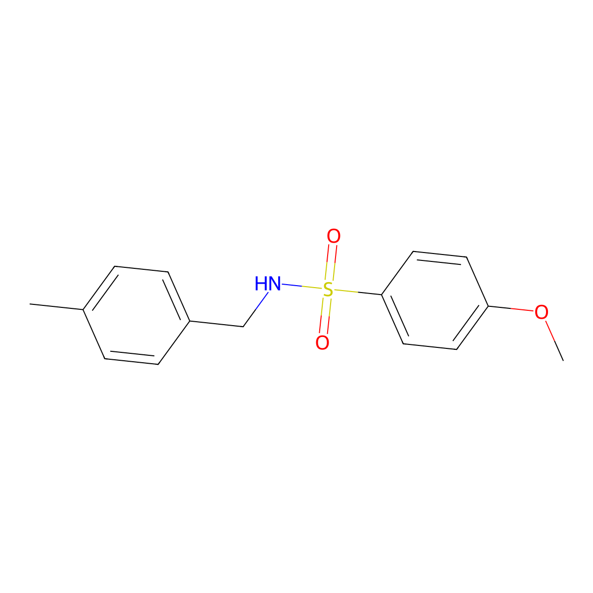 4-methoxy-N-(4-methylbenzyl)benzenesulfonamide molecular structure, CAS 346696-69-3
