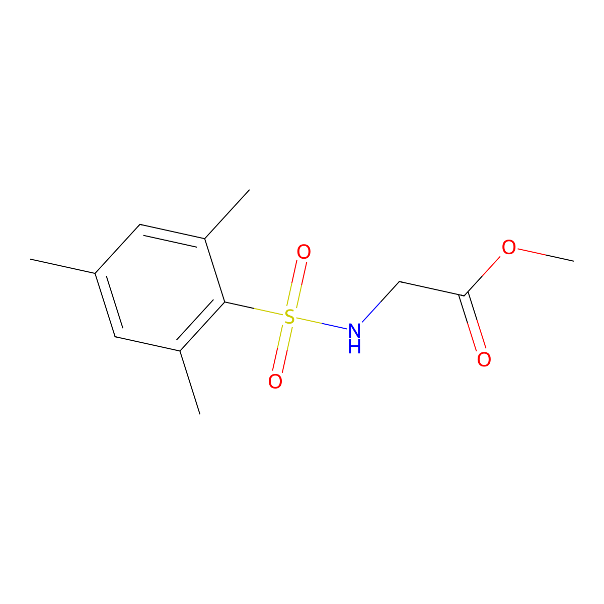 N-[(2,4,6-Trimethylphenyl)sulfonyl]glycine methyl ester molecular structure, CAS 346696-73-9