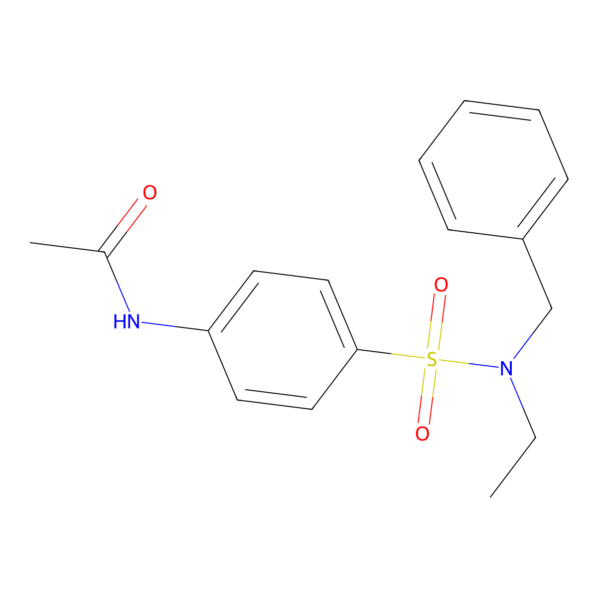 N-{4-[benzyl(ethyl)sulfamoyl]phenyl}acetamide molecular structure, CAS 346696-83-1