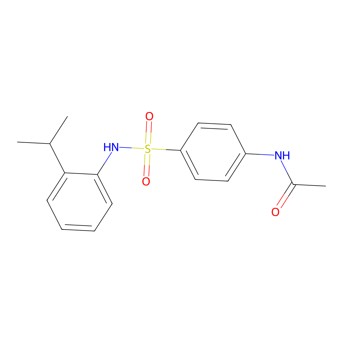 N-[4-[(2-propan-2-ylphenyl)sulfamoyl]phenyl]acetamide molecular structure, CAS 346696-85-3