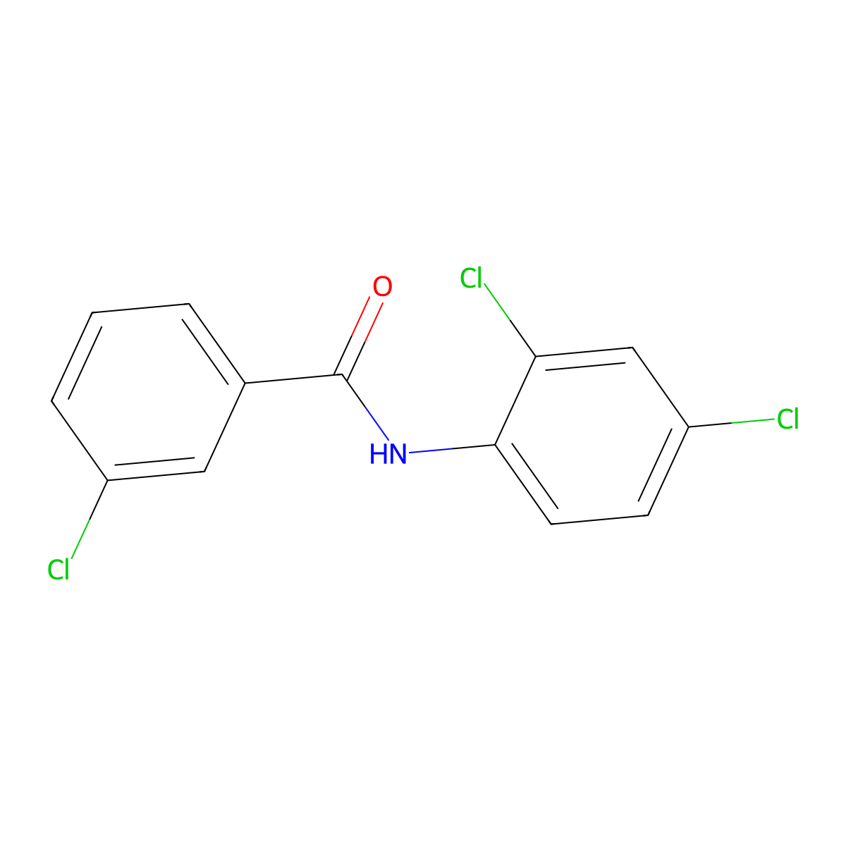3-chloro-N-(2,4-dichlorophenyl)benzamide molecular structure, CAS 346696-92-2