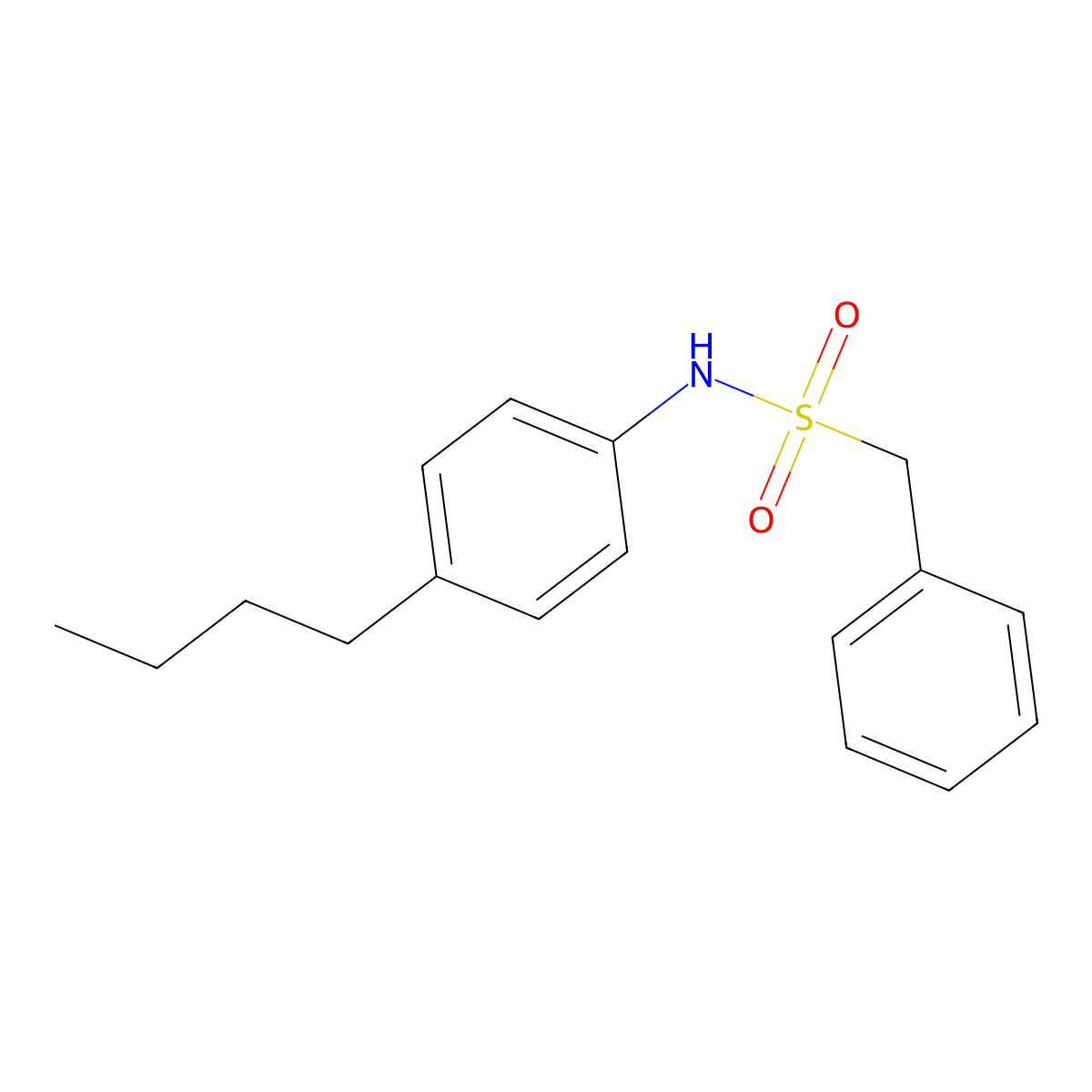 N-(4-butylphenyl)-1-phenylmethanesulfonamide molecular structure, CAS 346698-55-3