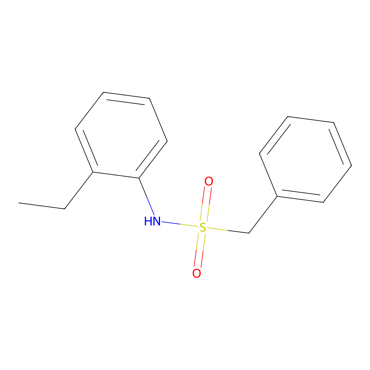 N-(2-ethylphenyl)-1-phenylmethanesulfonamide molecular structure, CAS 346698-62-2