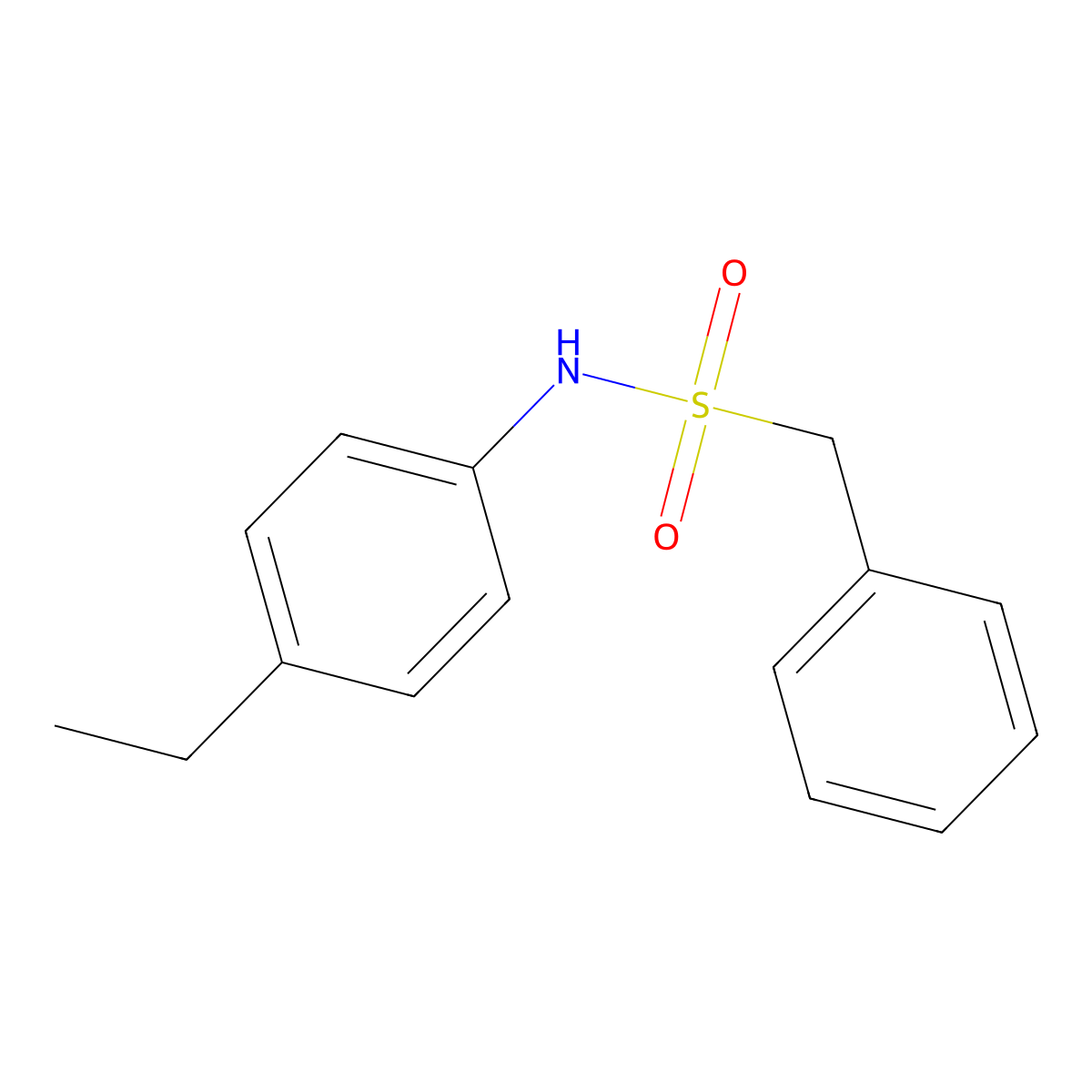 N-(4-ethylphenyl)-1-phenylmethanesulfonamide molecular structure, CAS 346698-63-3