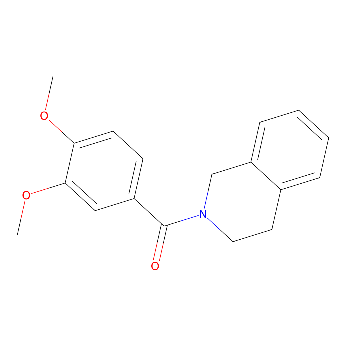 3,4-dihydro-1H-isoquinolin-2-yl-(3,4-dimethoxyphenyl)methanone molecular structure, CAS 346698-78-0