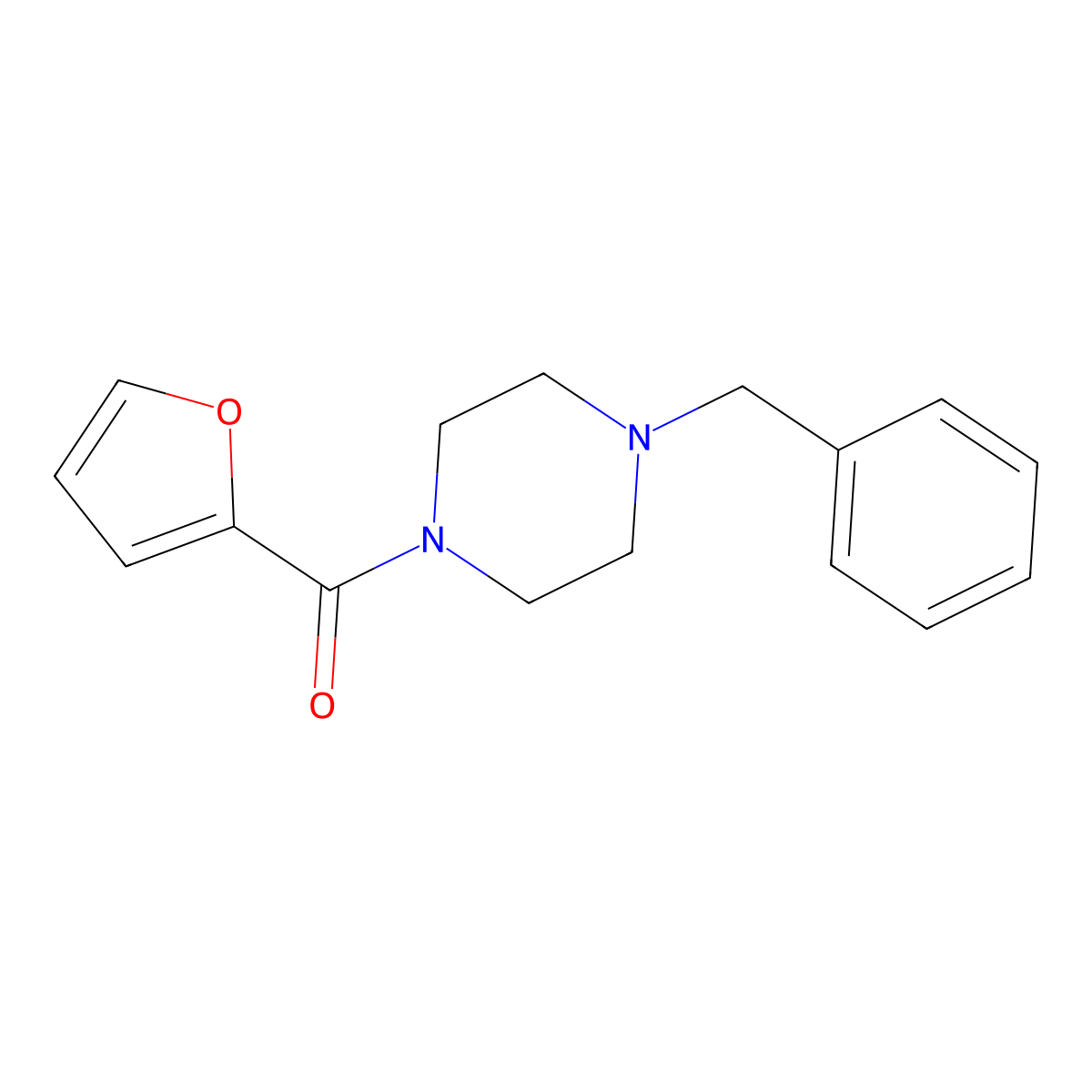 2-Furyl 4-benzylpiperazinyl ketone molecular structure, CAS 346698-80-4