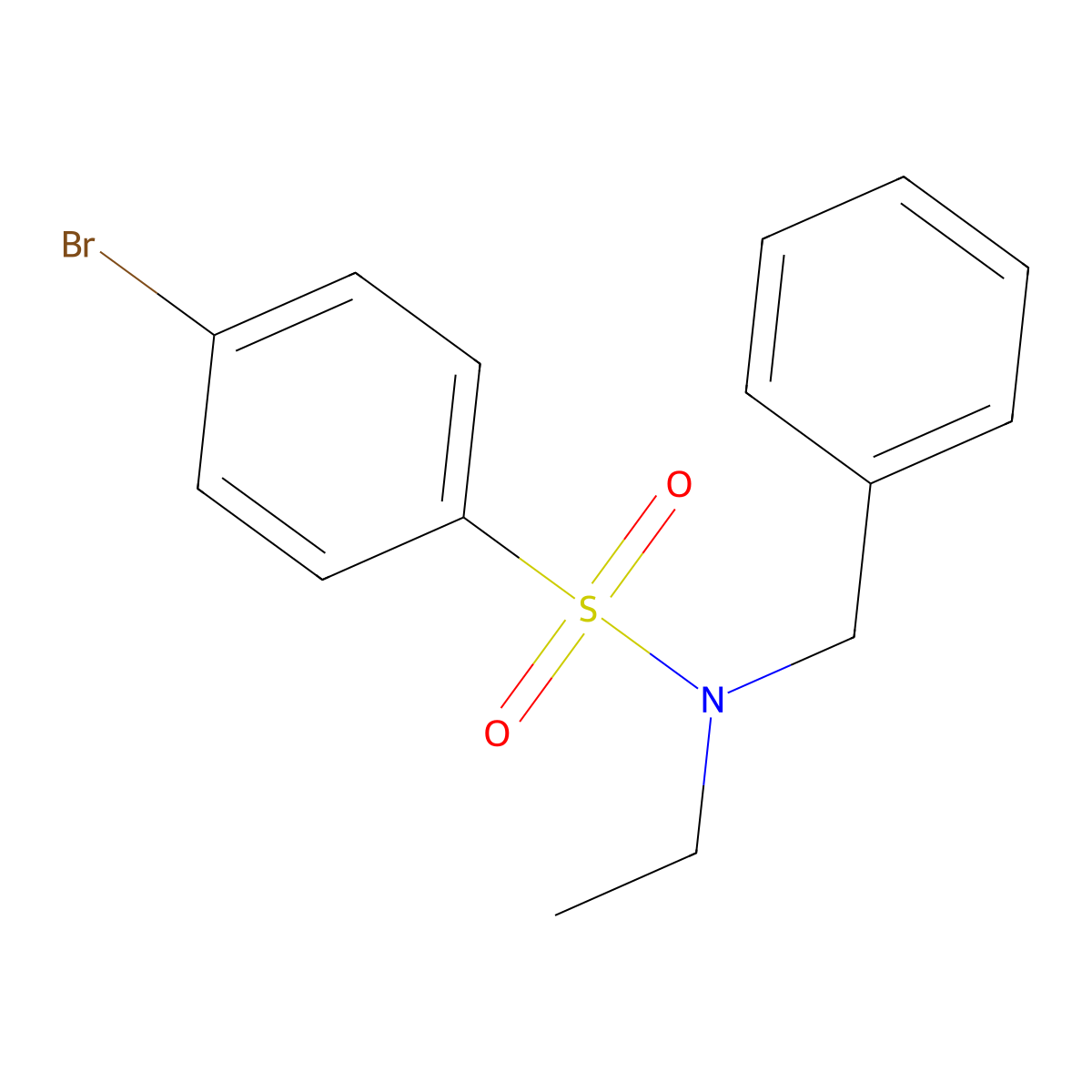 N-benzyl-4-bromo-N-ethylbenzenesulfonamide molecular structure, CAS 346698-95-1