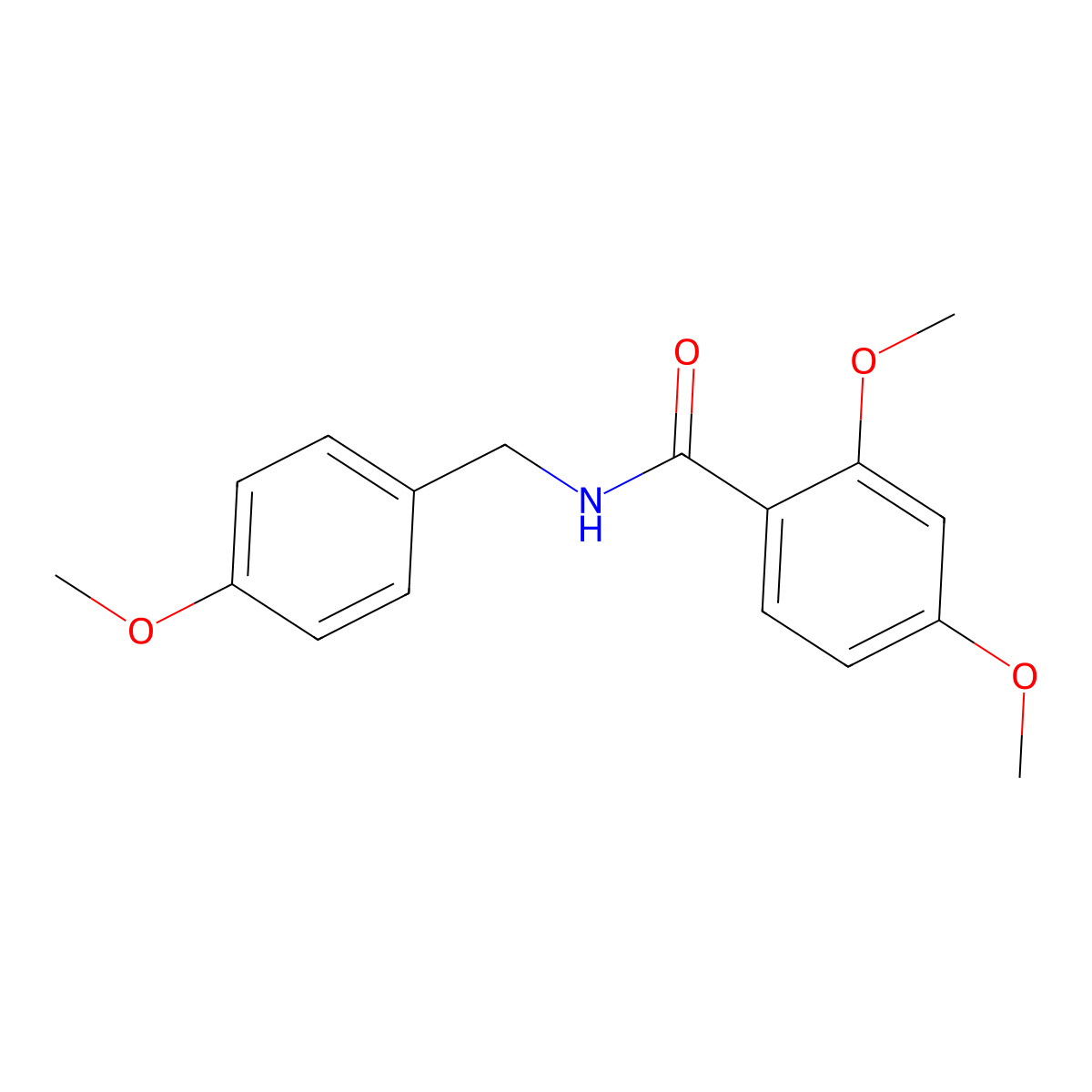 2,4-dimethoxy-N-[(4-methoxyphenyl)methyl]benzamide molecular structure, CAS 346699-22-7