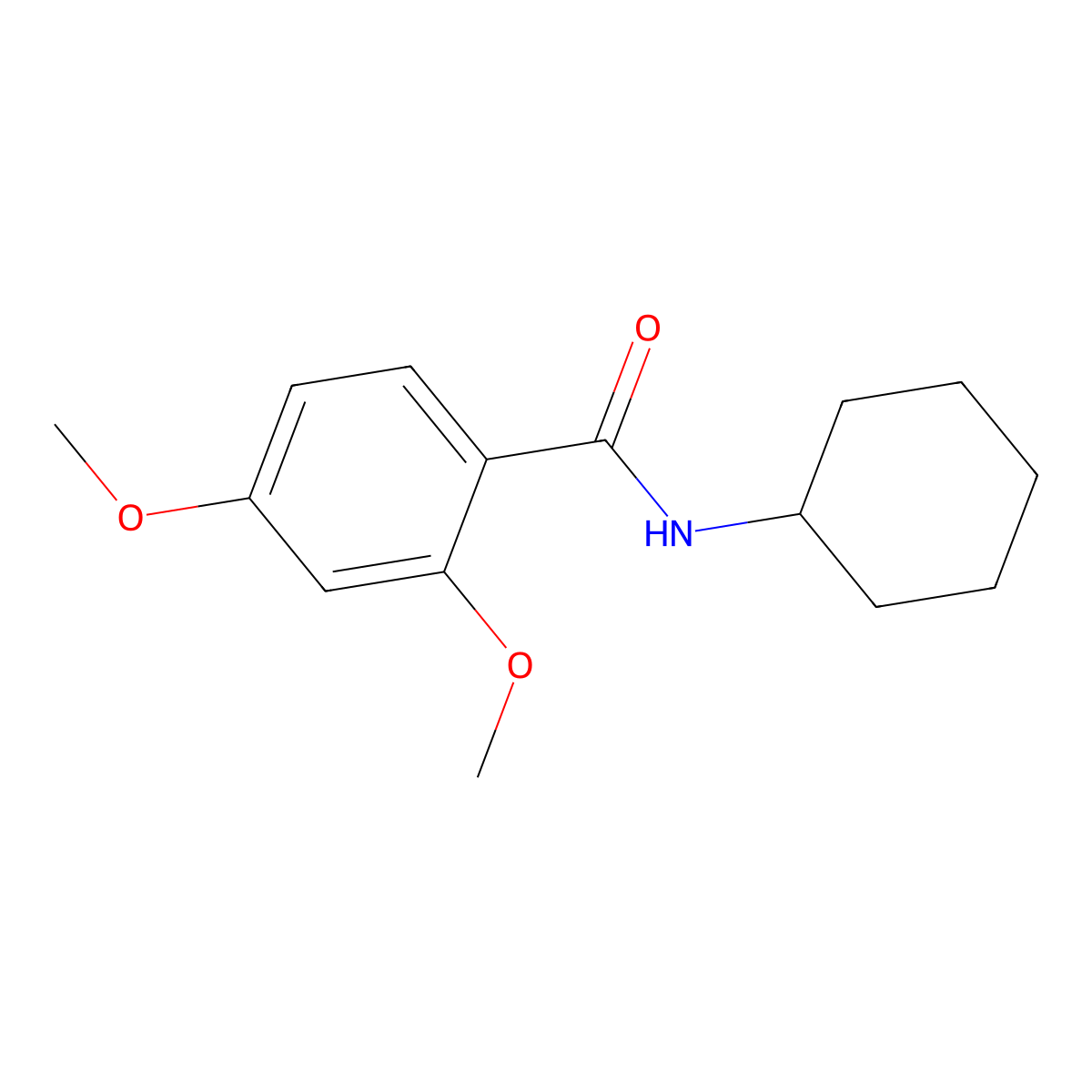 N-cyclohexyl-2,4-dimethoxybenzamide molecular structure, CAS 346699-29-4