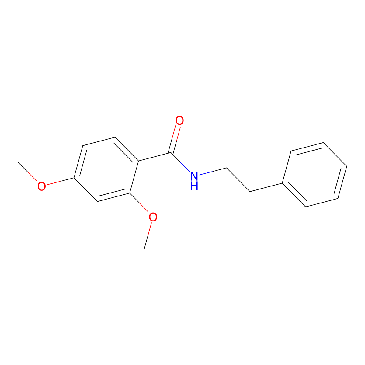 2,4-dimethoxy-N-(2-phenylethyl)benzamide molecular structure, CAS 346699-33-0