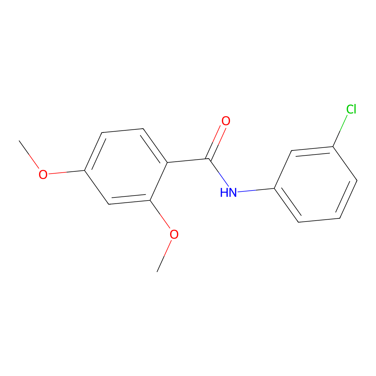 N-(3-chlorophenyl)-2,4-dimethoxybenzamide molecular structure, CAS 346699-34-1