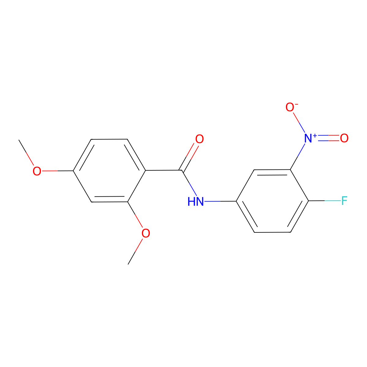 N-(4-fluoro-3-nitrophenyl)-2,4-dimethoxybenzamide molecular structure, CAS 346699-35-2