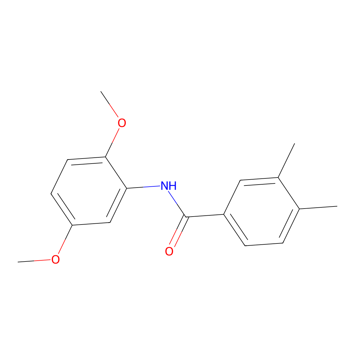 N-(2,5-dimethoxyphenyl)-3,4-dimethylbenzamide molecular structure, CAS 346699-47-6