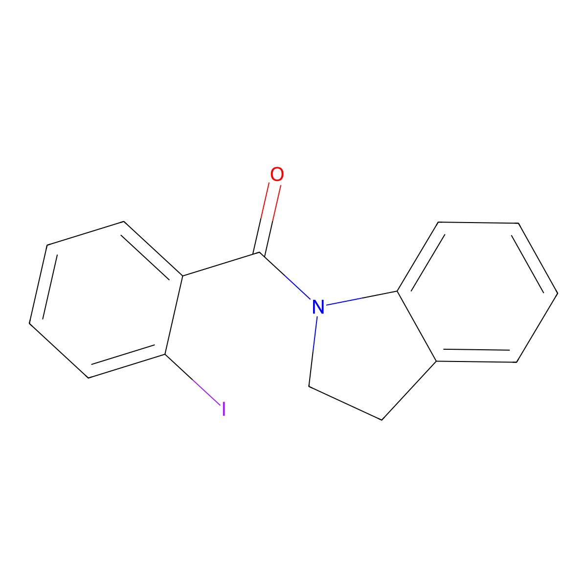 Indolin-1-yl(2-iodophenyl)methanone molecular structure, CAS 346699-59-0