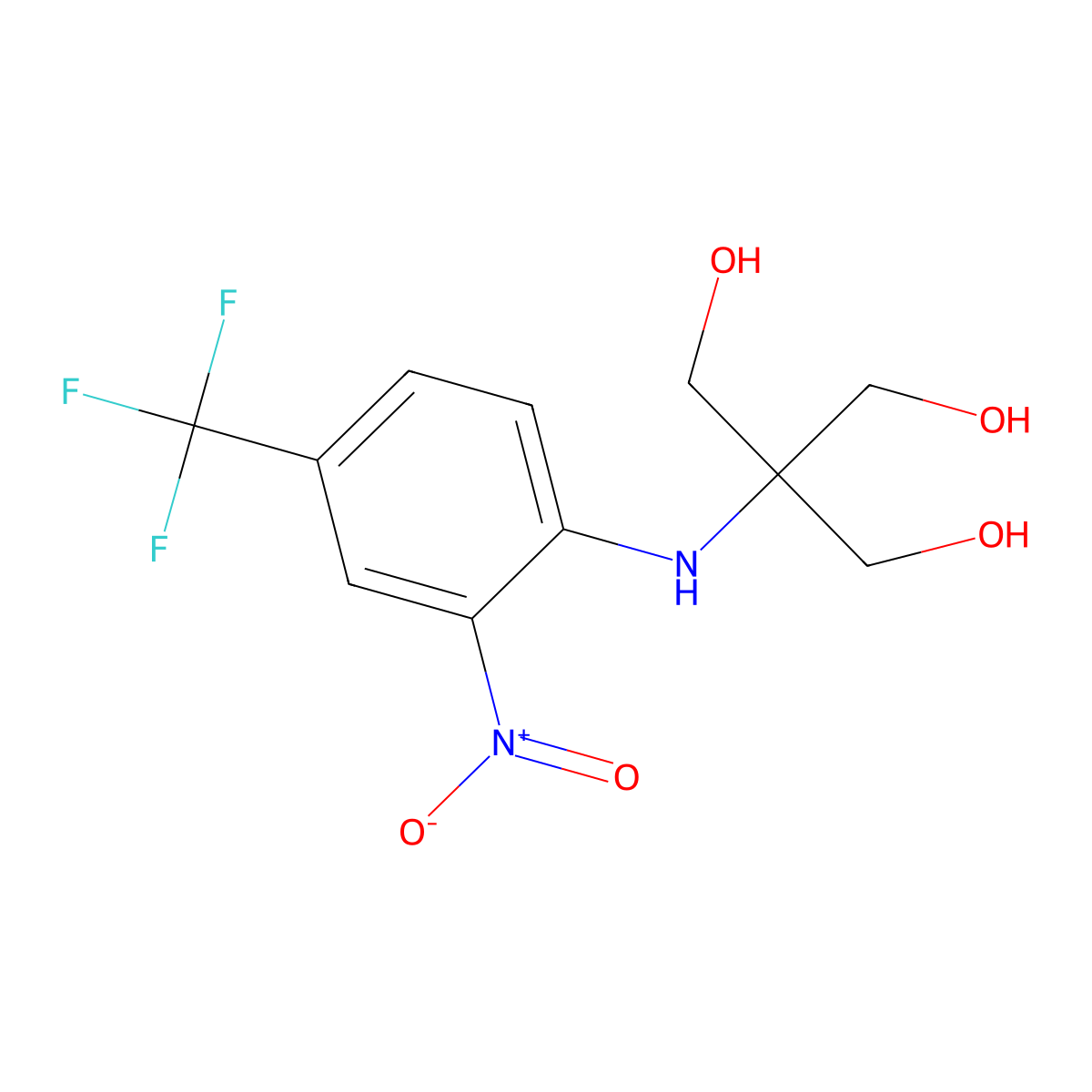 2-(Hydroxymethyl)-2-[2-nitro-4-(trifluoromethyl)anilino]propane-1,3-diol molecular structure, CAS 346699-85-2