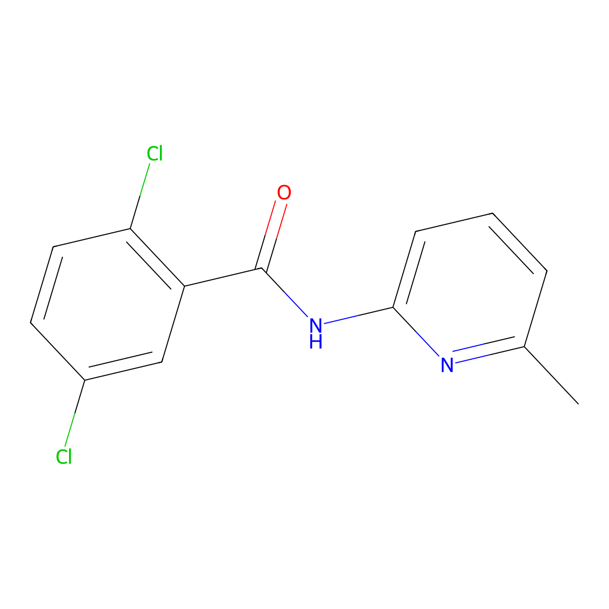 2,5-dichloro-N-(6-methylpyridin-2-yl)benzamide molecular structure, CAS 346699-98-7