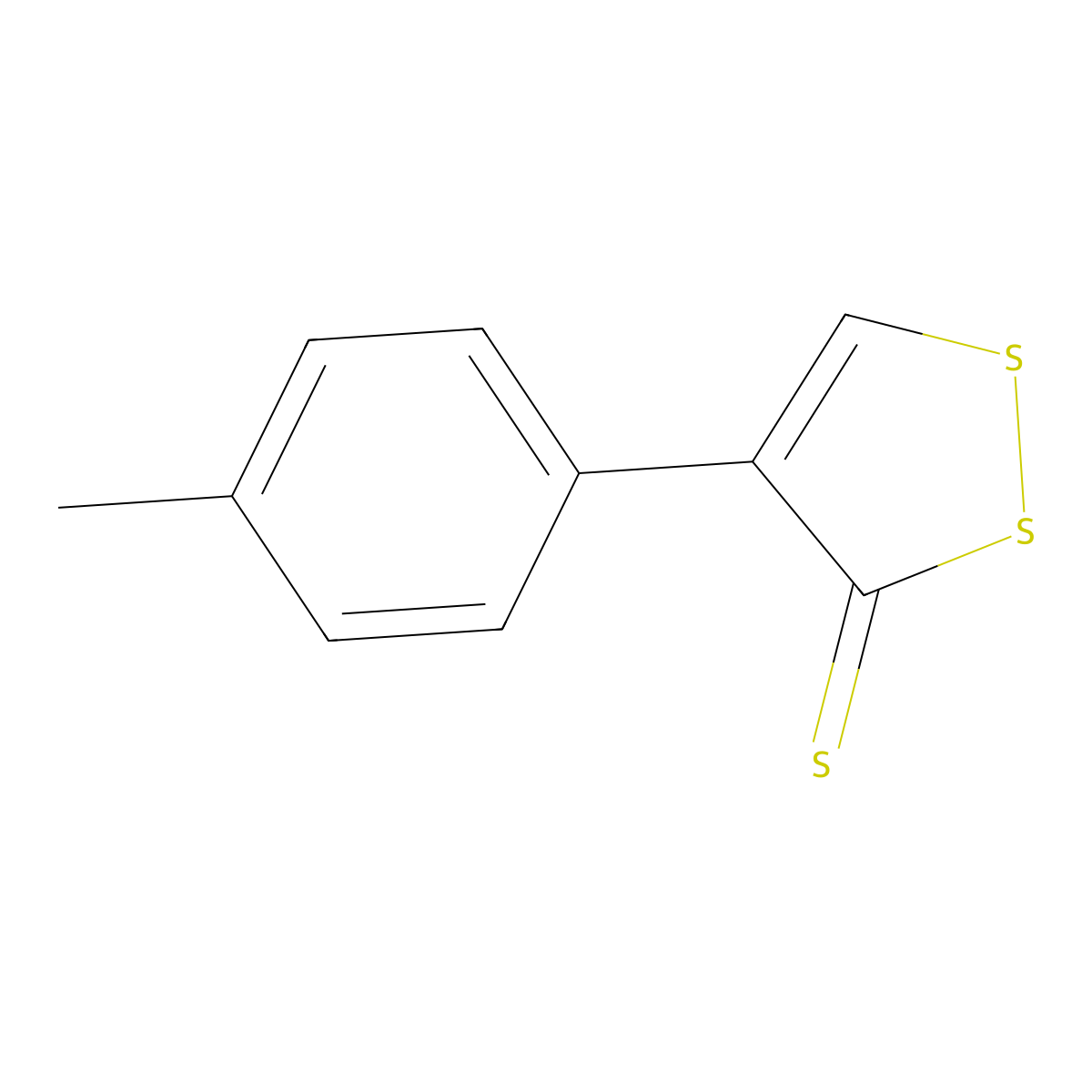 4-(4-Methylphenyl)dithiole-3-thione molecular structure, CAS 3467-29-6