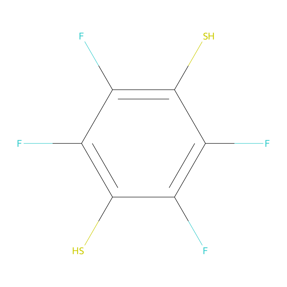2,3,5,6-Tetrafluoro-1,4-benzenedithiol molecular structure, CAS 3467-78-5