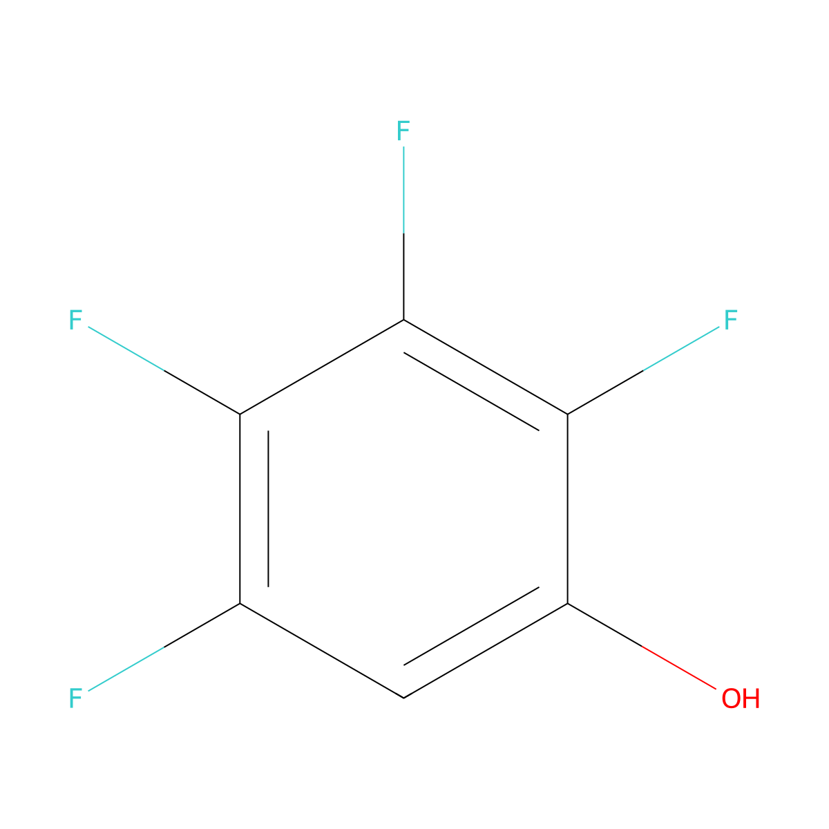 2,3,4,5-Tetrafluorophenol molecular structure, CAS 3467-85-4