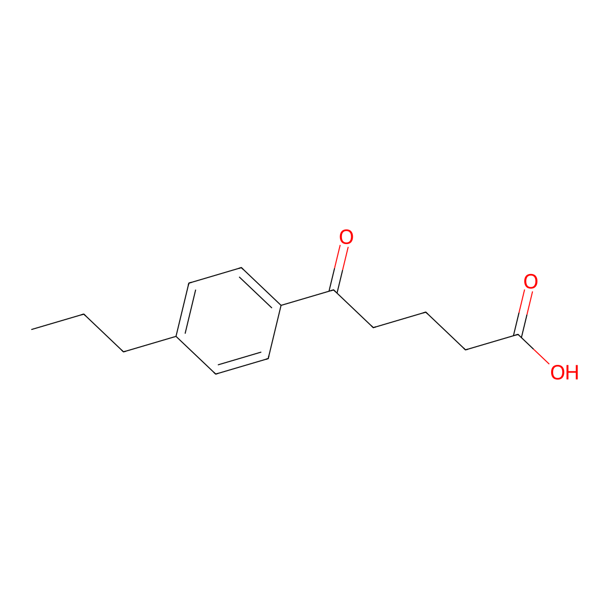 5-oxo-5-(4-propylphenyl)pentanoic Acid molecular structure, CAS 34670-05-8