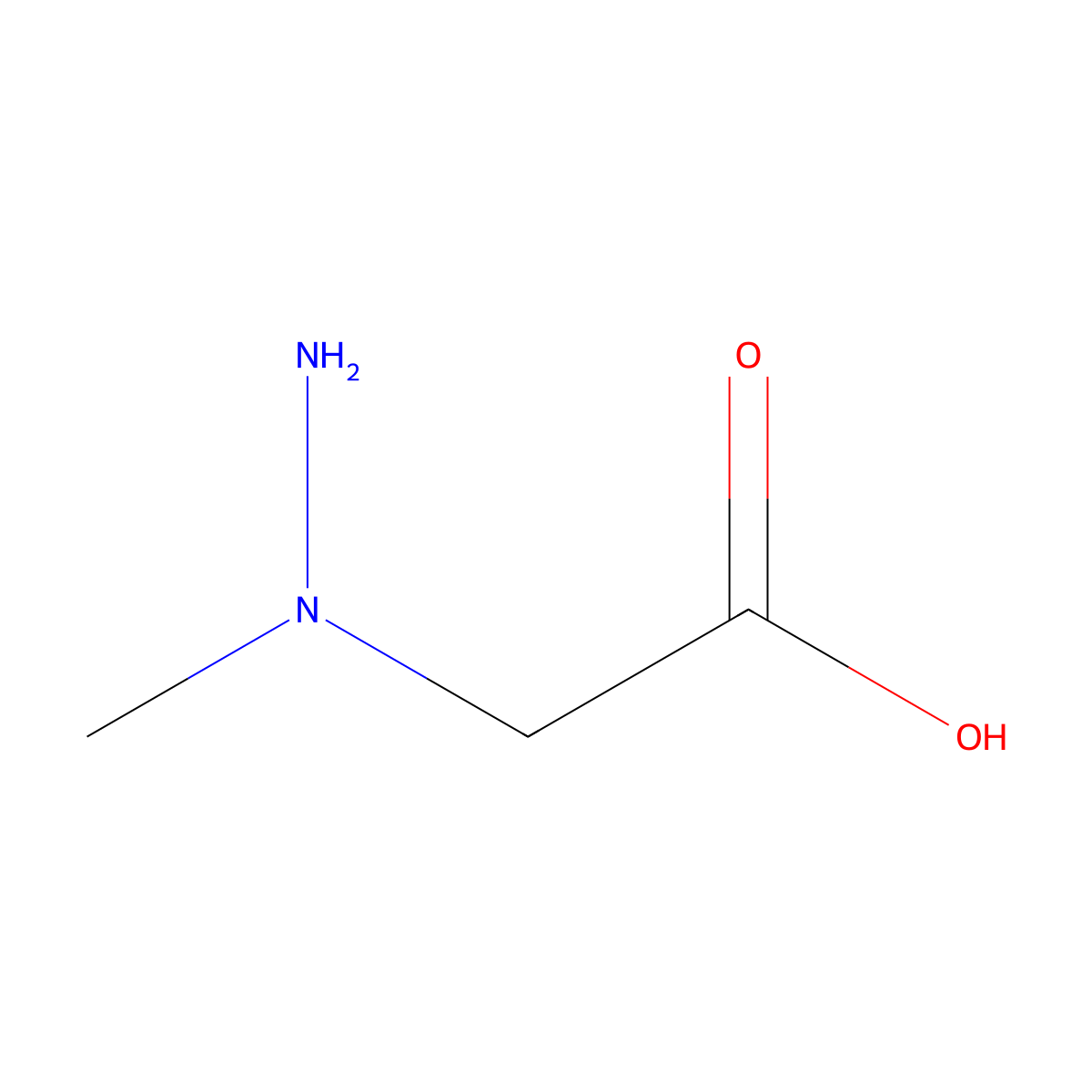 2-(1-Methylhydrazinyl)acetic acid molecular structure, CAS 34670-47-8
