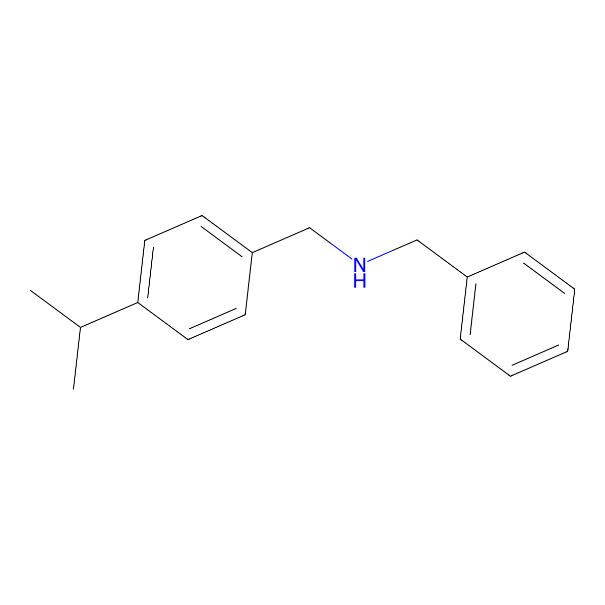 Benzyl-(4-isopropyl-benzyl)-amine molecular structure, CAS 346700-52-5
