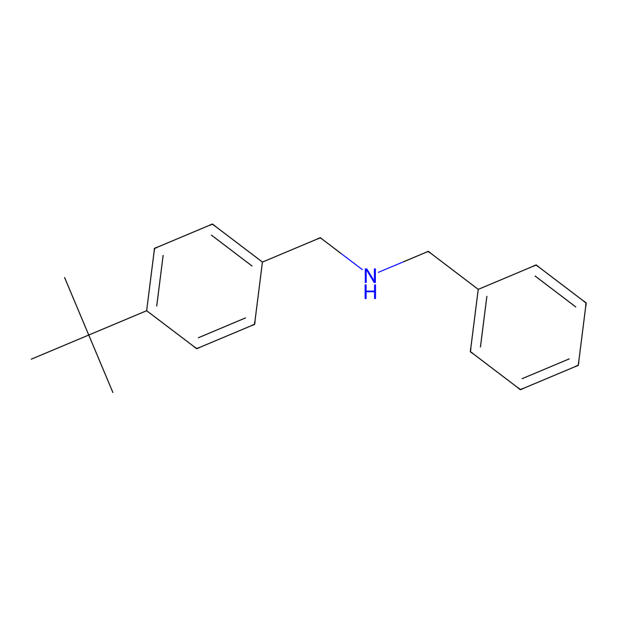 Benzyl-(4-tert-butyl-benzyl)-amine molecular structure, CAS 346700-55-8