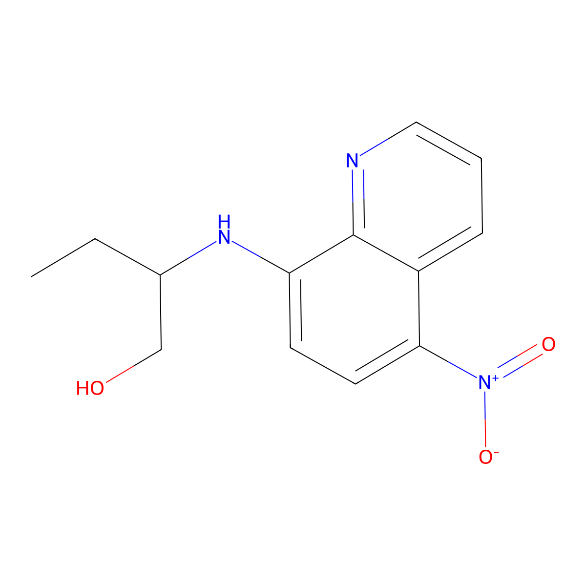 2-[(5-Nitroquinolin-8-yl)amino]butan-1-ol molecular structure, CAS 346704-08-3