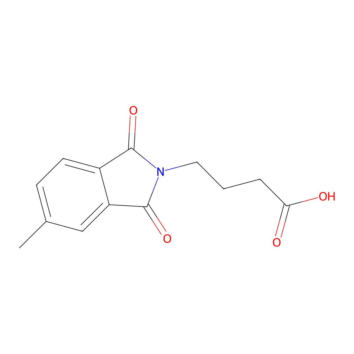 1,3-Dihydro-5-methyl-1,3-dioxo-2H-isoindole-2-butanoic acid molecular structure, CAS 346704-25-4
