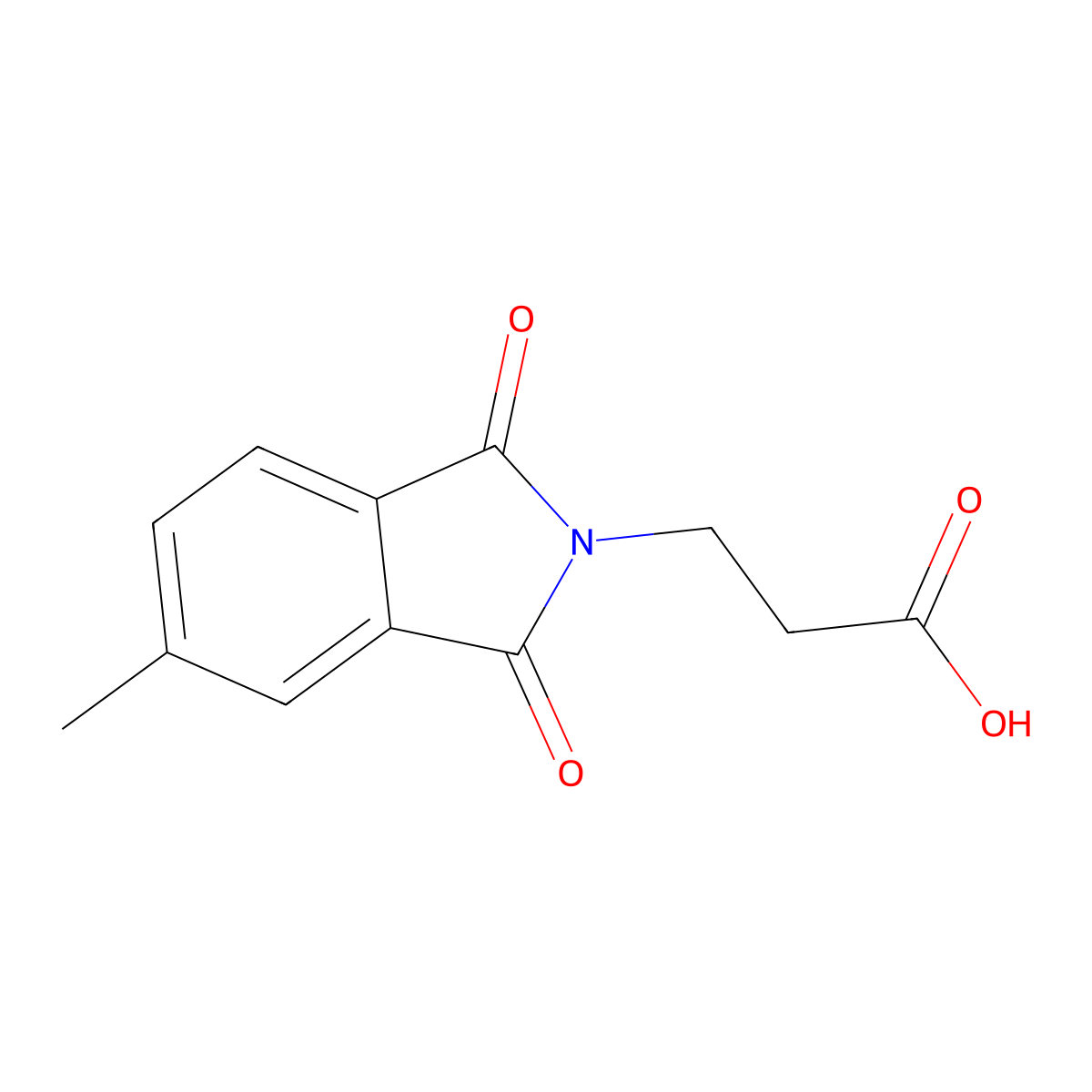 3-(5-Methyl-1,3-dioxo-1,3-dihydro-2H-isoindol-2-yl)propanoic acid molecular structure, CAS 346704-27-6